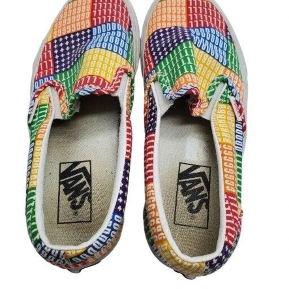 Vans‎ Classic Slip On Pride LGBTQ+ Rainbow Mens Shoes Size 5 Womens Size 6.5